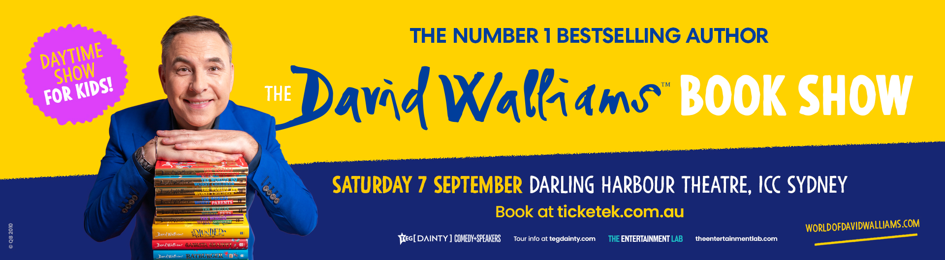 The David Walliams Book Show is coming to Darling Harbour Theatre on 7 September 2024.