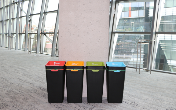 Sustainable events checklist thumbnail, images of ICC Sydney's waste streams.